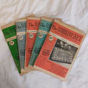 Vintage The Workbasket Magazine 1951 Patterns Recipes Ephemera Craft Crafting